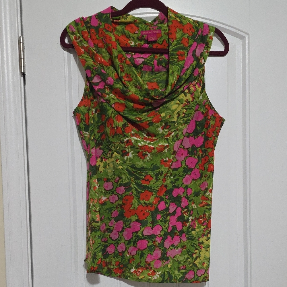 Sunny Leigh Floral Tank Top - Green and Pink